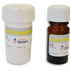 Résine transparente dentaire