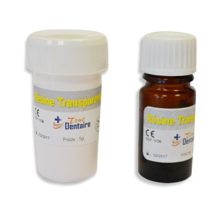 Résine transparente dentaire