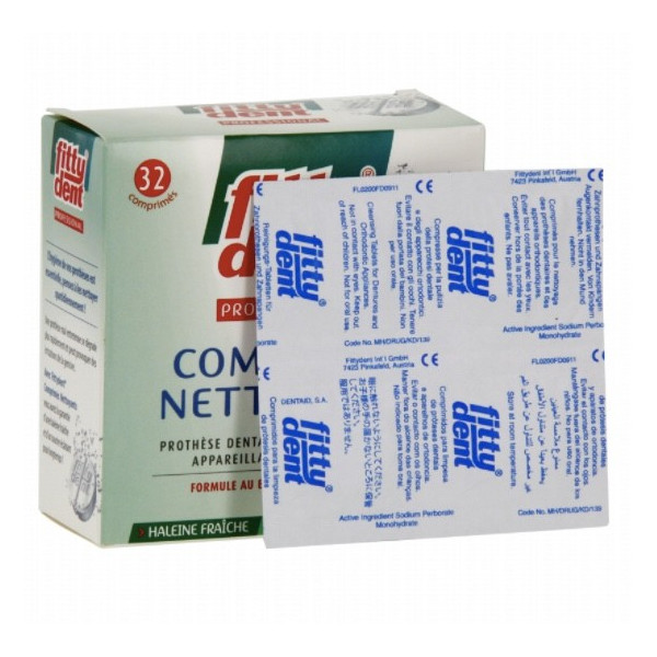 FITTYDENT COMPRIMÉS NETTOYANTS BOITE DE 32