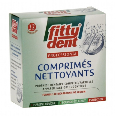 FITTYDENT COMPRIMÉS NETTOYANTS BOITE DE 32