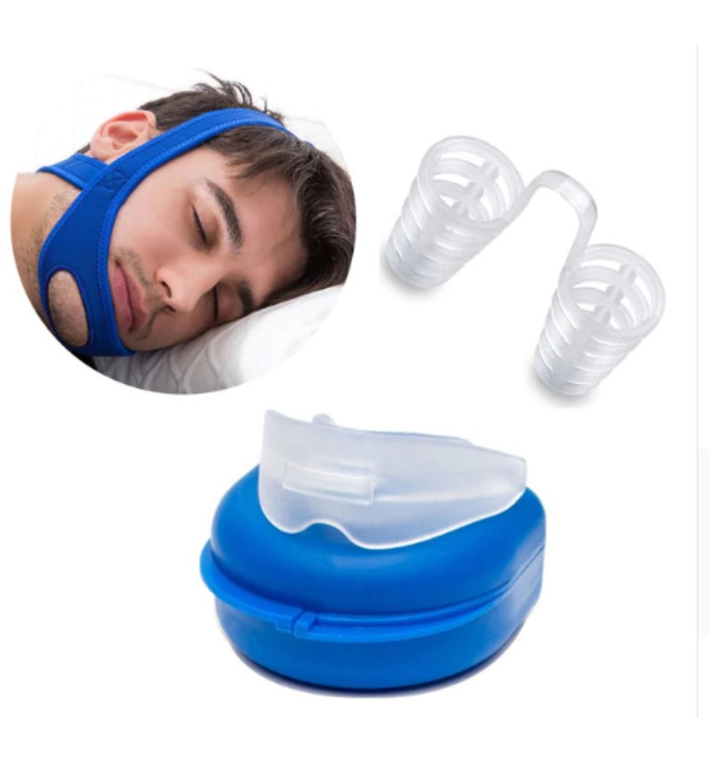 Solution Anti-Ronflement : Sangle + gouttière + écarteur nasal